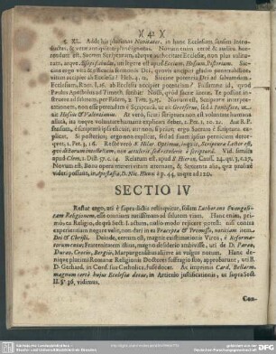 Sectio IV.