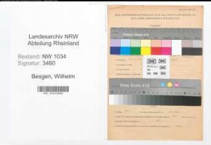 Entnazifizierung Wilhelm Besgen , geb. 27.01.1909 (Stabsfeldwebel)