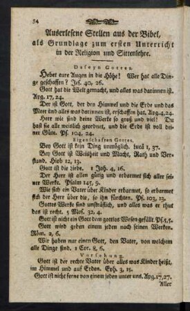 Auserlesene Stellen aus der Bibel, als Grundlage zum ersten Unterricht in der Religion und Sittenlehre