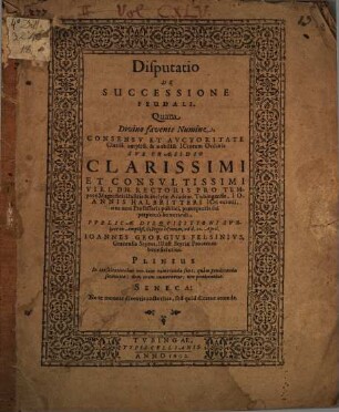 Disp. de successione feudali