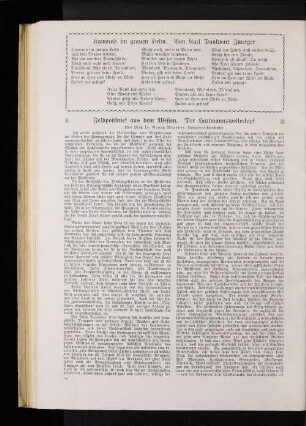 Feldpostbrief aus dem Westen. Der Hartmannsweilerkopf.