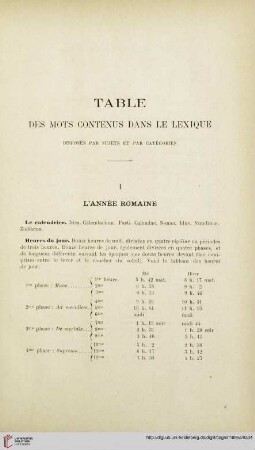 I. L'année romaine