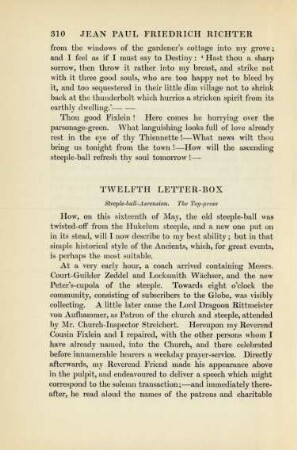 Twelfth letter-box: Steeple-ball-ascension ...
