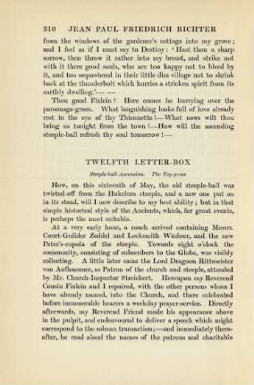 Twelfth letter-box: Steeple-ball-ascension ...