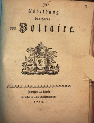 Abbildung des Herrn von Voltaire