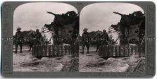 Verletzte britische Soldaten nach der Panzerschlacht von Villers-Bretonneux