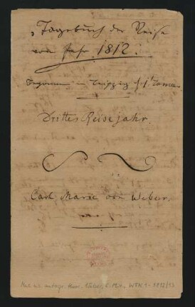 Tagebuch 1812/1813