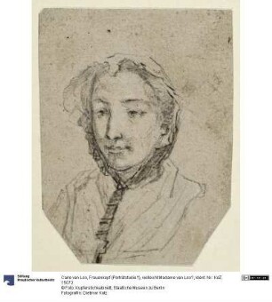 Frauenkopf (Porträtstudie?), vielleicht Madame van Loo?