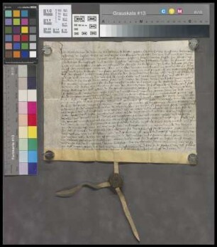 Büdesheim: Revers H ........ des Jungen zu Büdesheim bei Bingen über die ihm von der Präsenz St. Martinsstift zu Bingen verliehenen Weingarten zu ...
