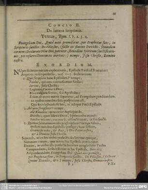 Concio II. De Summa scriptionis