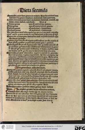 Quero tibi per quid cognoscere adiectivum. Dico si ad vulgare nominis possit addi man oder wip, illud est adiectivum.