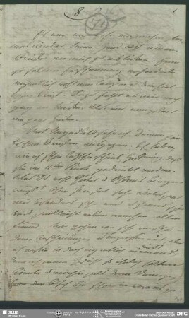 Eigenh. Brief von Friedrich von Schlegel an August Wilhelm von Schlegel, o.O., ohne Datumsangabe
