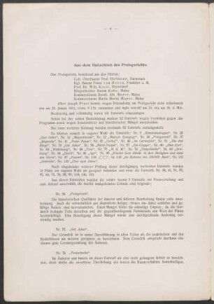 Aus dem Gutachten des Preisgerichts