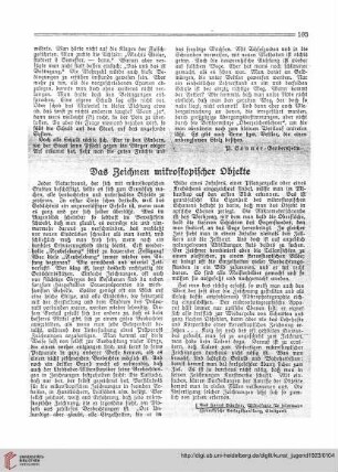 N.F. 3.1923 S.103: Das Zeichnen mikroskopischer Objekte