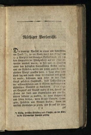 Noethiger Vorbericht