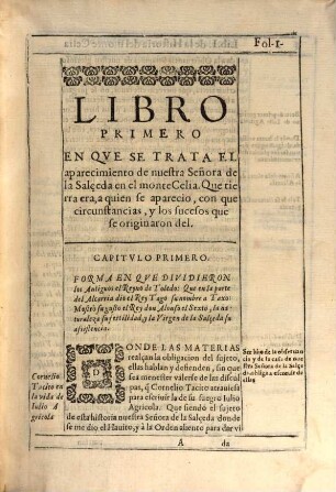 Historia del Monte Celia de Nuestra Señora de la Salceda