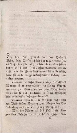 Unpartheyischer Blick auf den erwählten Abgeordneten der Städte des Unter-Mainkreises Herrn Hofrath Behr, I. Bürgermeister der Stadt Würzburg