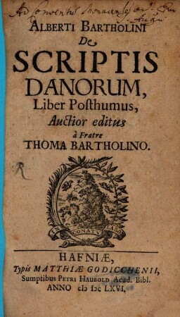 De scriptis Danorum liber posthumus