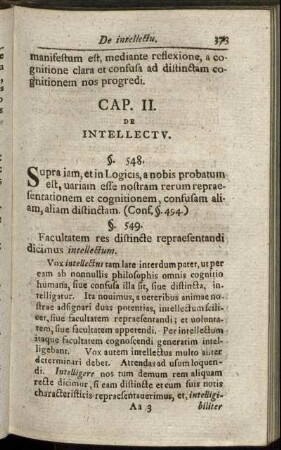 Cap. II. De Intellectu.