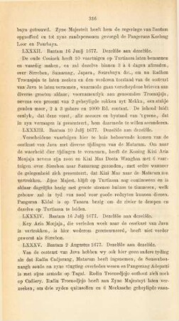 LXXXIV. Bantam 16 Julij 1677. Dezelfde aan dezelfde
