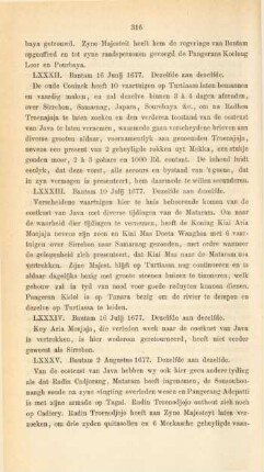 LXXXIV. Bantam 16 Julij 1677. Dezelfde aan dezelfde