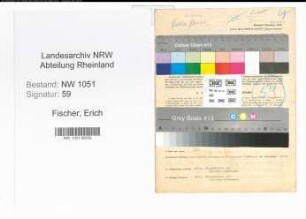 Entnazifizierung Erich Fischer , geb. 23.03.1897 (Polizeibeamter)