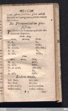 De Pronominibus possessivis.