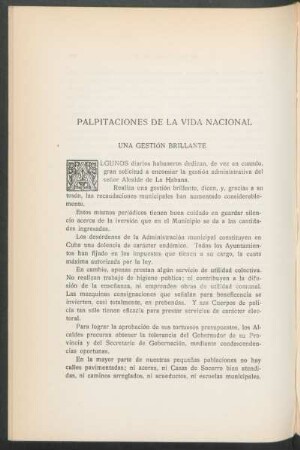 Palpitaciones de la vida nacional