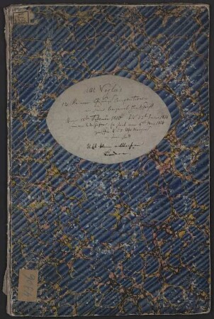 23 Pieces - BSB Mus.ms. 4306 : [label on cover, Schafhäutl:] Abt Vogler's // 12 kleinere Gesangs Compositionen // in seiner Original Handschrift // Vom 15 t e n Februar 1810 bis 22t e n Januar 1814 // seinem Toderjahre. Er starb am 6 t e n Mai // zwischen 4 u. 5 Uhr Morgens // in Darmstadt. // Nebst kleineren // weltlichen Liedern