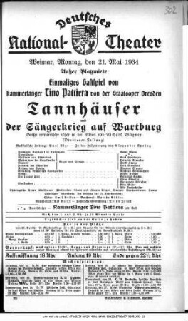 Tannhäuser und Der Sängerkrieg auf Wartburg