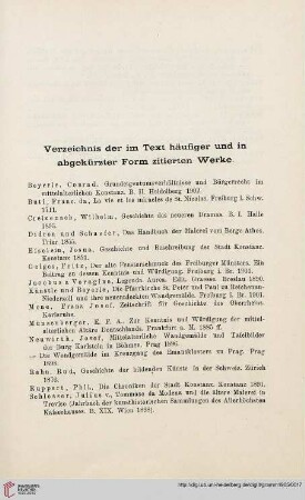 Verzeichnis der im Text häufiger und in abgekürzter Form zitierten Werke