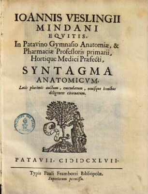Syntagma Anatomicum ...
