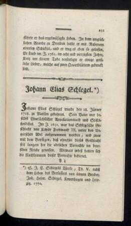 Johann Elias Schlegel