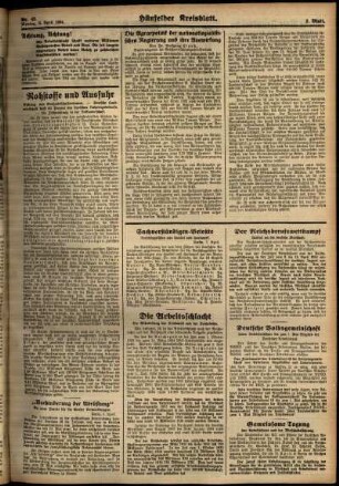 Zweite Ausgabe vom Montag, den 09. April 1934.