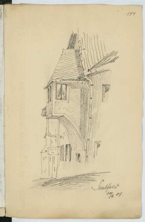Erker, Saalfeld: Perspektivische Ansicht (aus: Skizzen- und Fotoalbum 20)