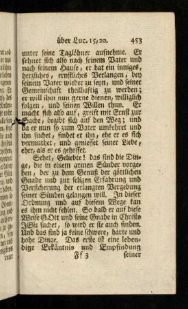 453-468, Sehet, Geliebte! das sind die Dinge...