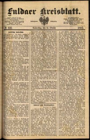 Ausgabe vom Donnerstag, den 14. Oktober 1886.