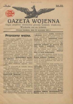1914: Gazeta wojenna