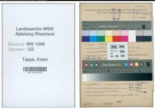 Entnazifizierung Erwin Tappe , geb. 22.01.1915 (Polizist)