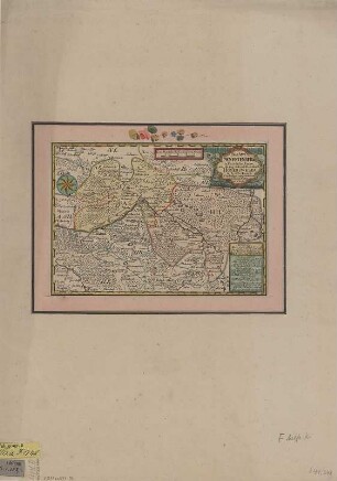 Karte des Amtes Senftenberg, ca. 1:230 000, Kupferstich, vor 1745