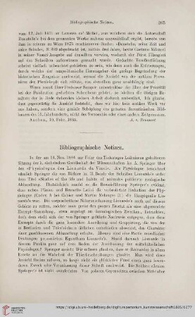 Bibliographische Notizen