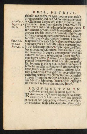Argumentum In epistolam primam beati Iohannis apostoli.