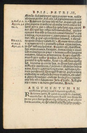 Argumentum In epistolam primam beati Iohannis apostoli.
