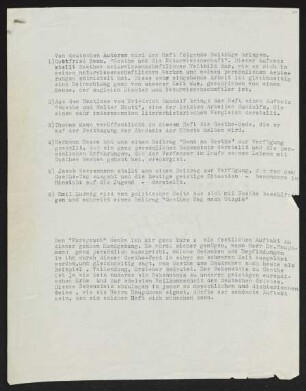 Brief von Rudolf Kayser an Gerhart Hauptmann