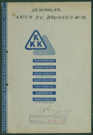 Dr. Kurt Winkler, Ingenieur, Fabrikdirektor, Heidelberg, Hermann-Löns-Weg 18b- Auseinandersetzung mit dem Stadtrechtsamt Heidelberg um den städtischen Brunnen Nr. 12