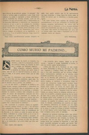 Como murio mi padrino...