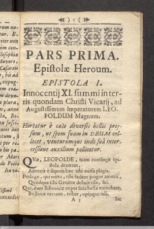 Pars Prima. Epistolæ Heroum.