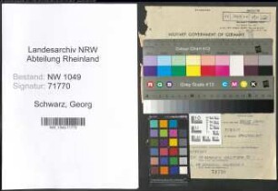 Entnazifizierung Georg Schwarz , geb. 08.02.1902 (Lehrer)