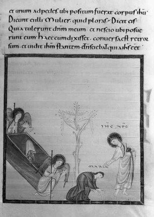 Codex Egberti — Erscheinung Christi vor Maria Magdalena, Folio 91recto