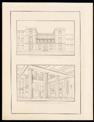Städtisches Wohnhaus, Berlin: Perspektivische Ansichten (aus: Sammlung Architektonischer Entwürfe, Berlin 1858)